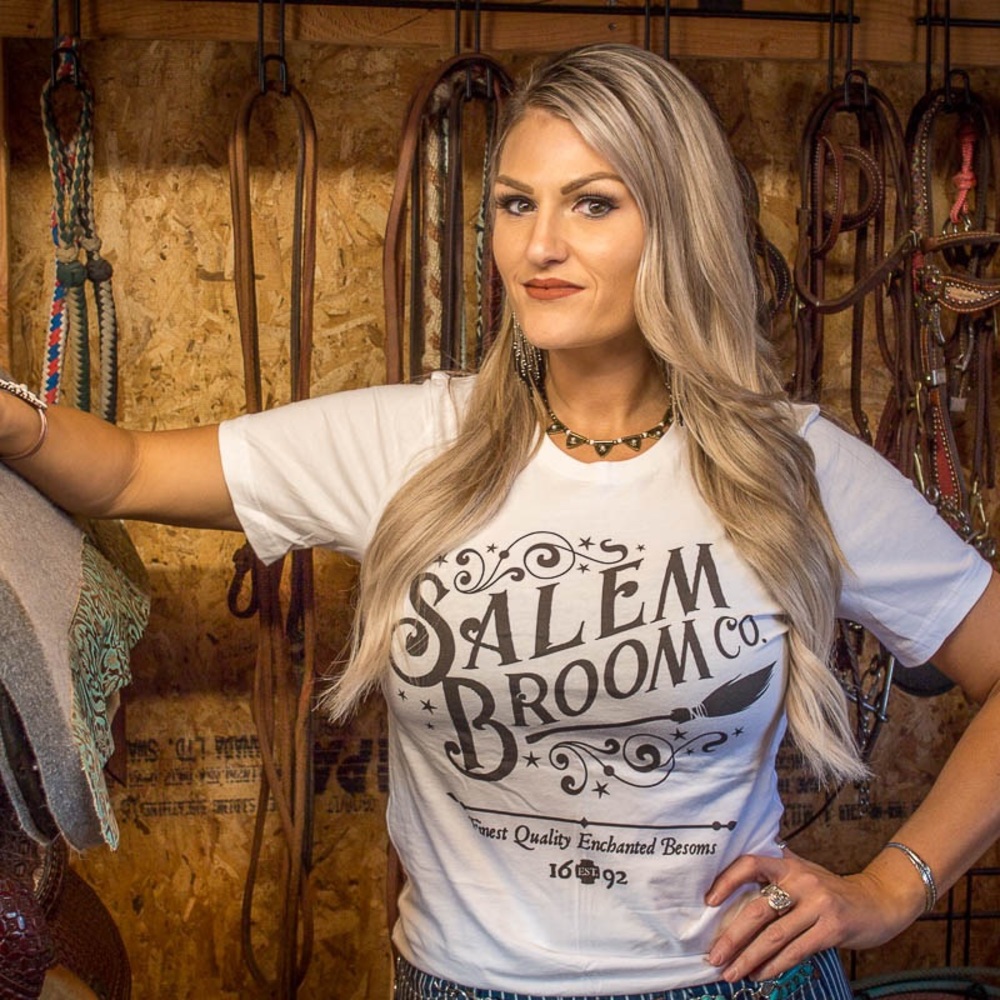 White “Salem Broom” Graphic Tee